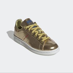 NWT Mens (or unisex) Adidas metallic gold stan smith sneakers